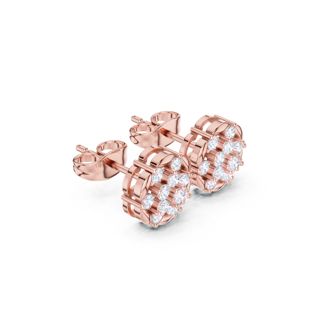 Aurora Petal Cluster Diamond Studs