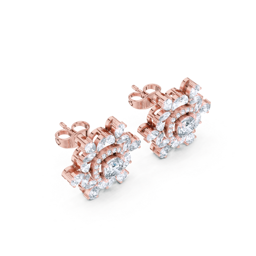 Radiant Bloom Diamond Studs