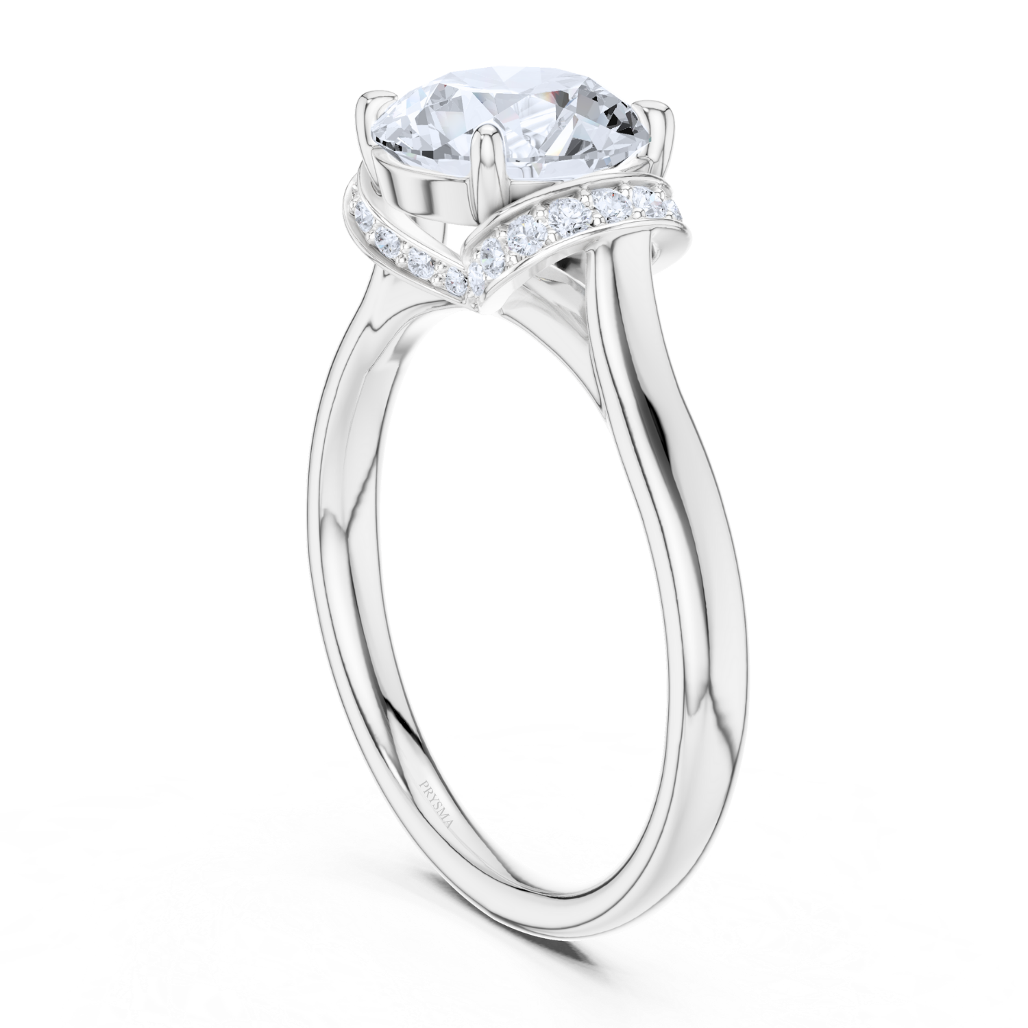 Twisted Pave Cathedral Ring