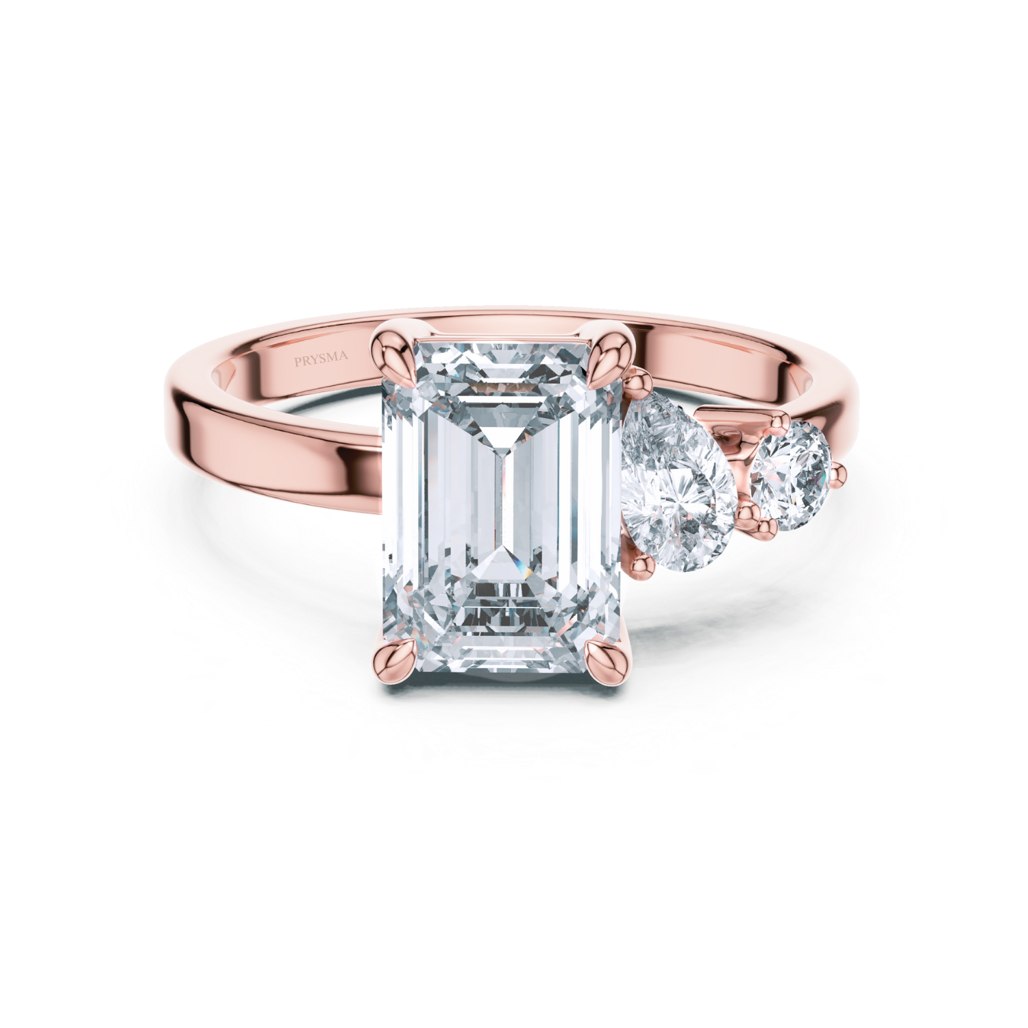 Golden Axis Emerald Diamond Ring