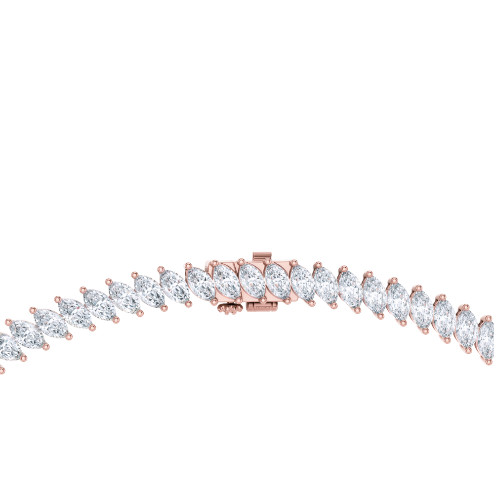 Virella Marquise Diamond Tennis Necklace