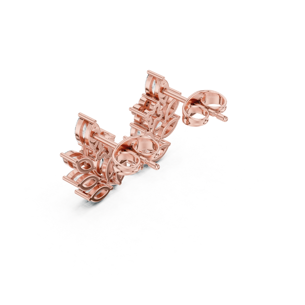 Marquise Blossom Vine Diamond Earrings