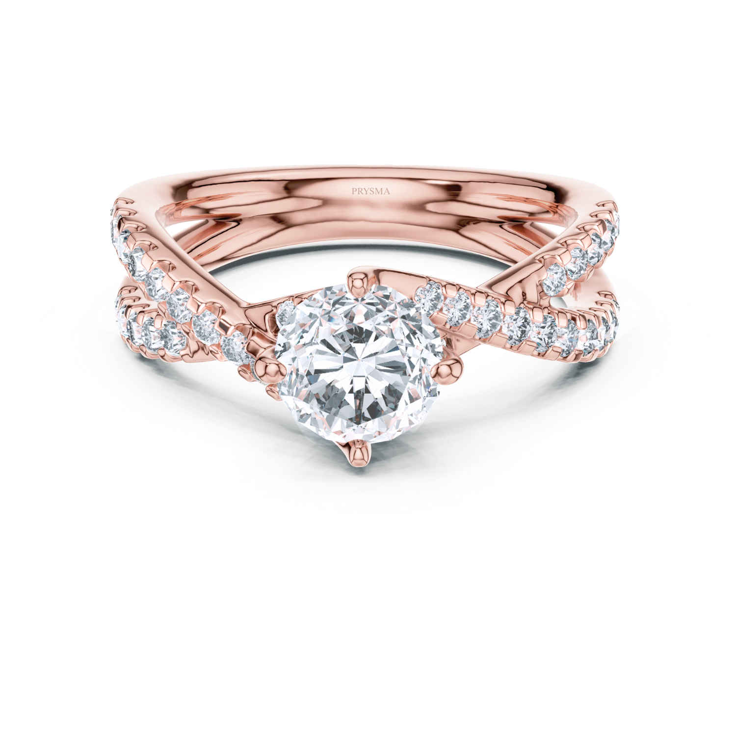 Twisted Infinity Diamond Ring