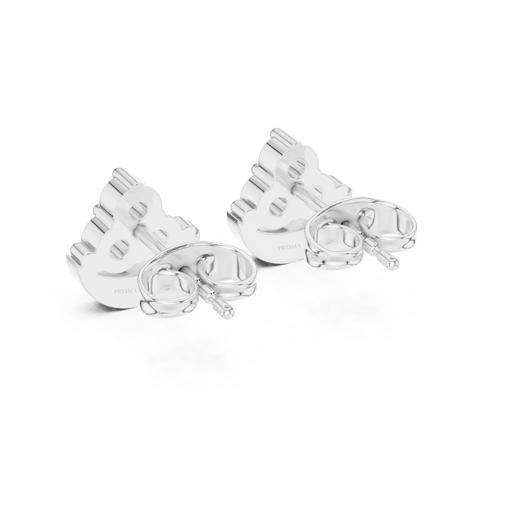 Celestial Trio Crescent Diamond Studs