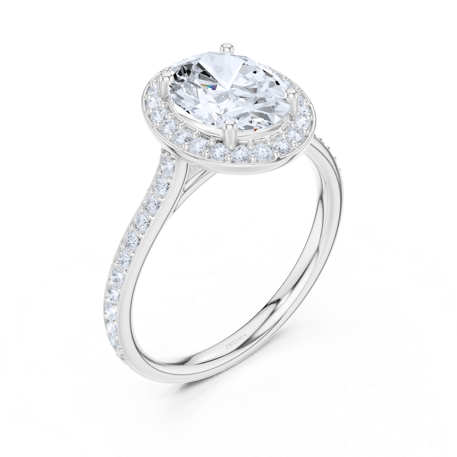 Oval Halo Diamond Ring