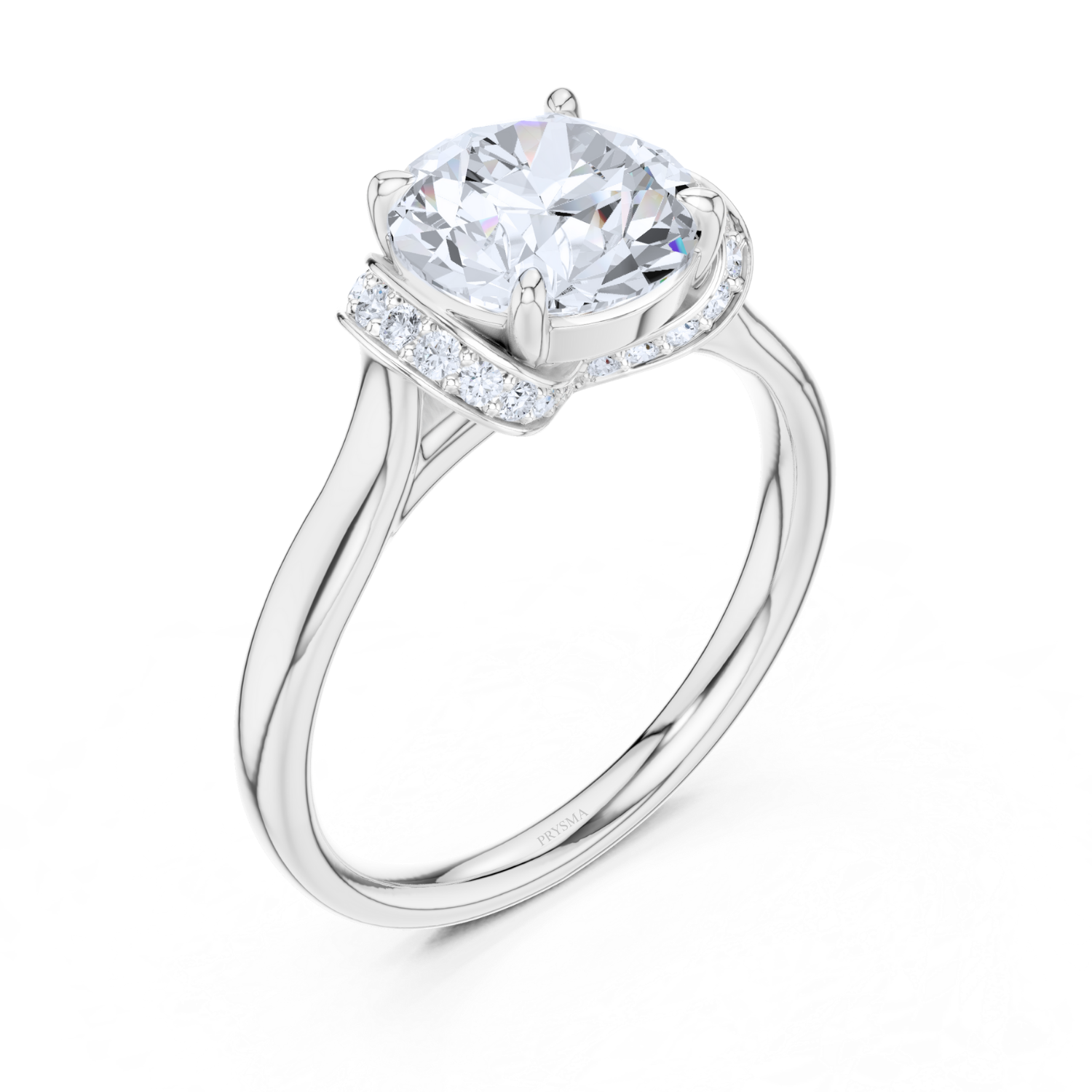 Twisted Pave Cathedral Ring