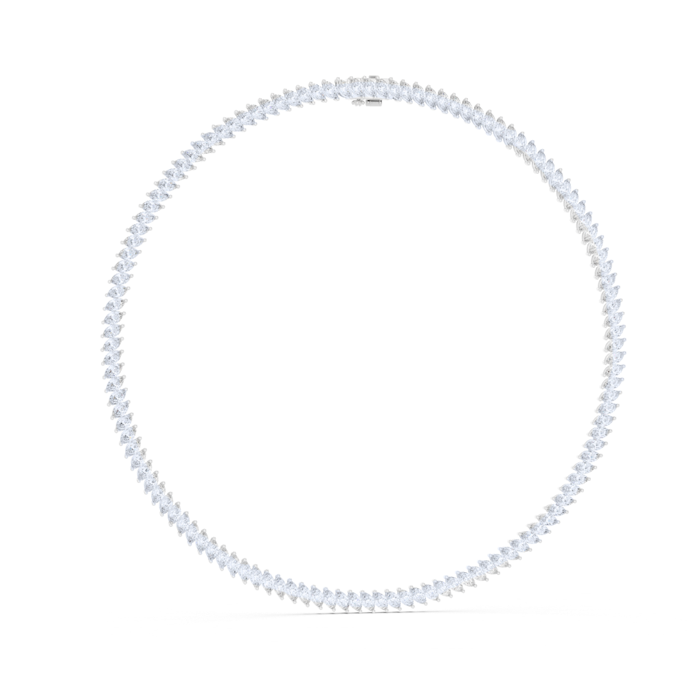 Virella Marquise Diamond Tennis Necklace