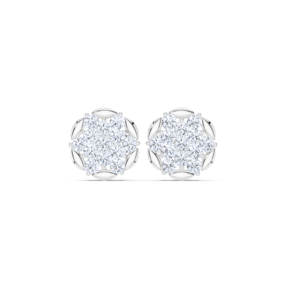 Aurora Petal Cluster Diamond Studs