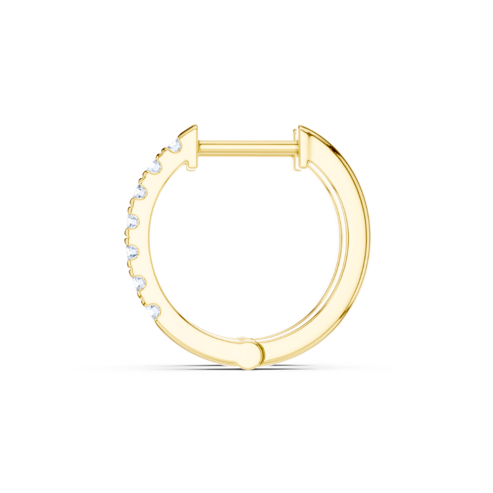 Radiant Line Diamond Hoop Earrings