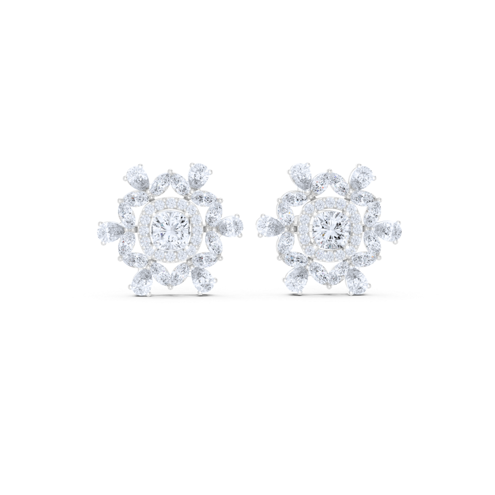 Radiant Bloom Diamond Studs