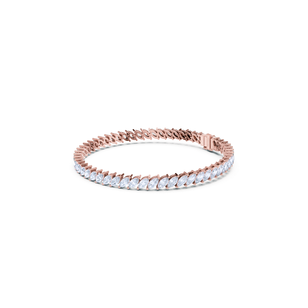 Elara Marquise-Cut Diamond Tennis Bracelet