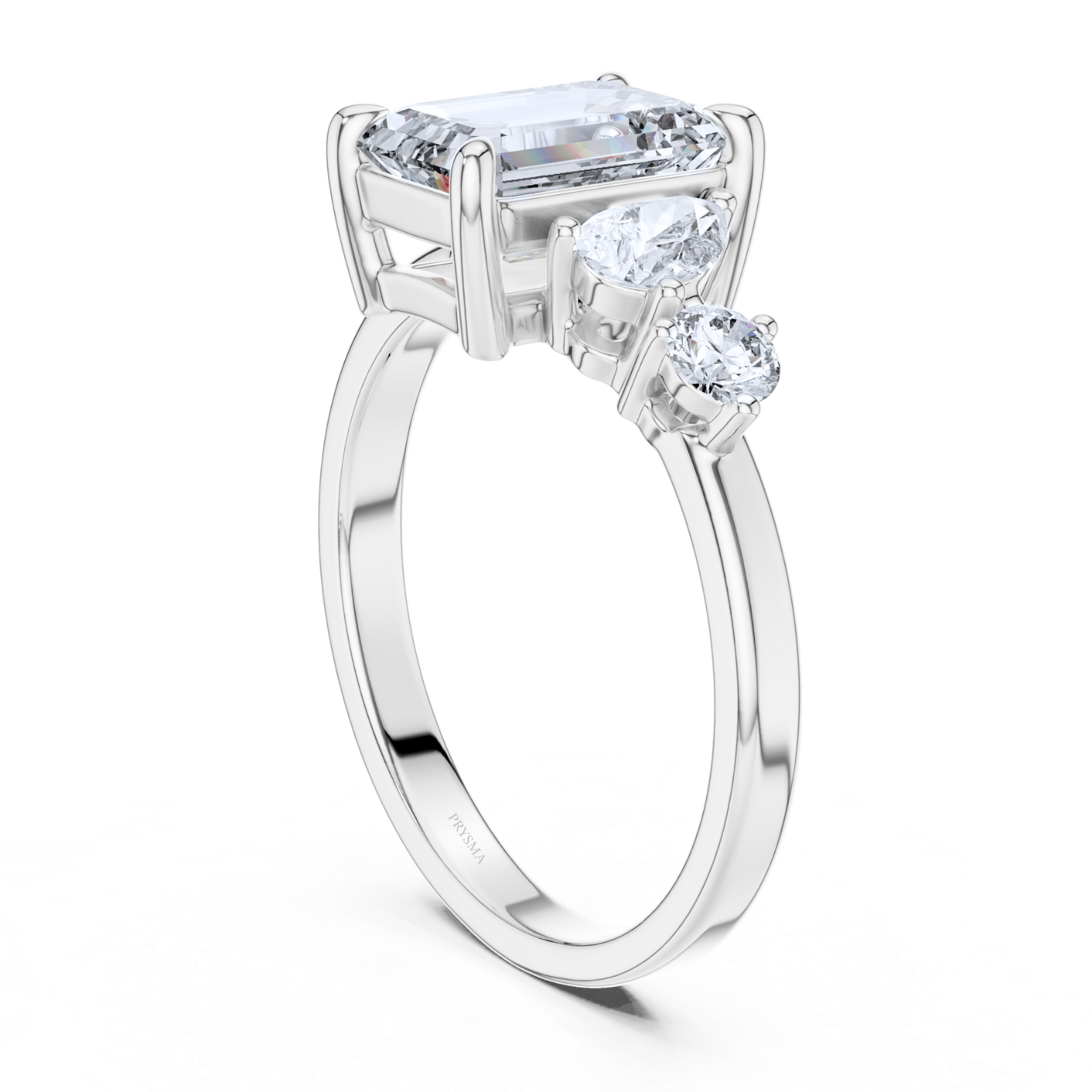 Golden Axis Emerald Diamond Ring