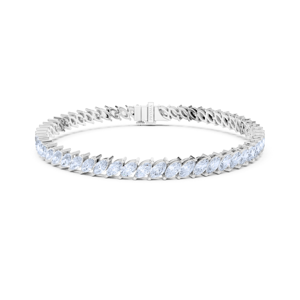 Elara Marquise-Cut Diamond Tennis Bracelet