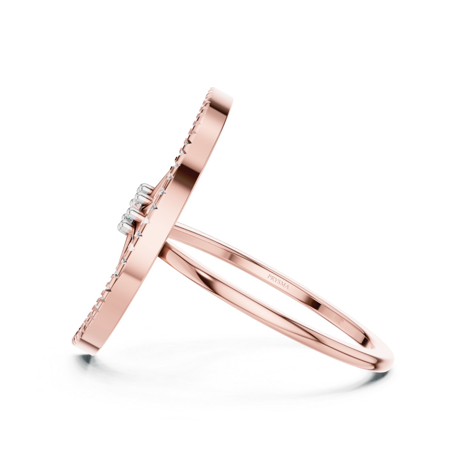 Celestial Moon & Star Diamond Ring