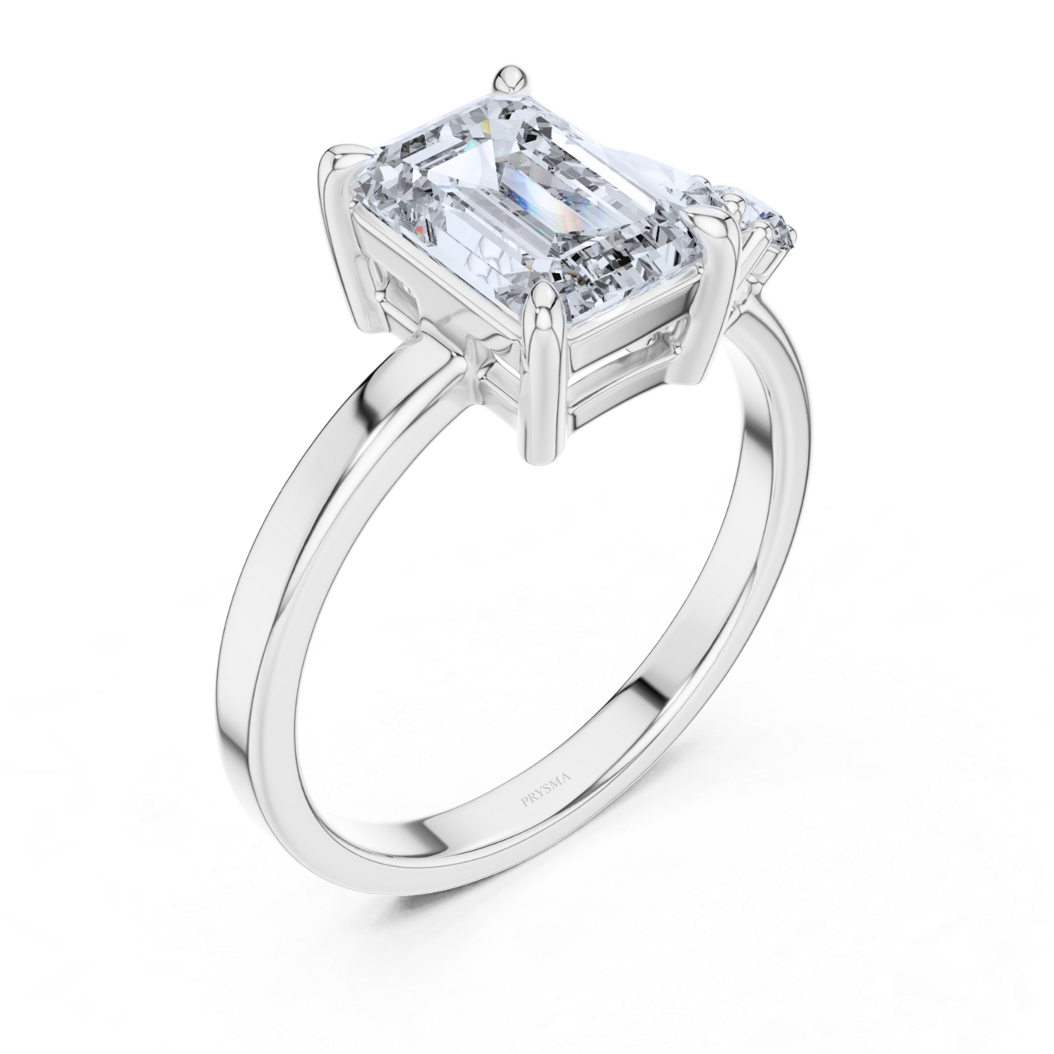 Golden Axis Emerald Diamond Ring