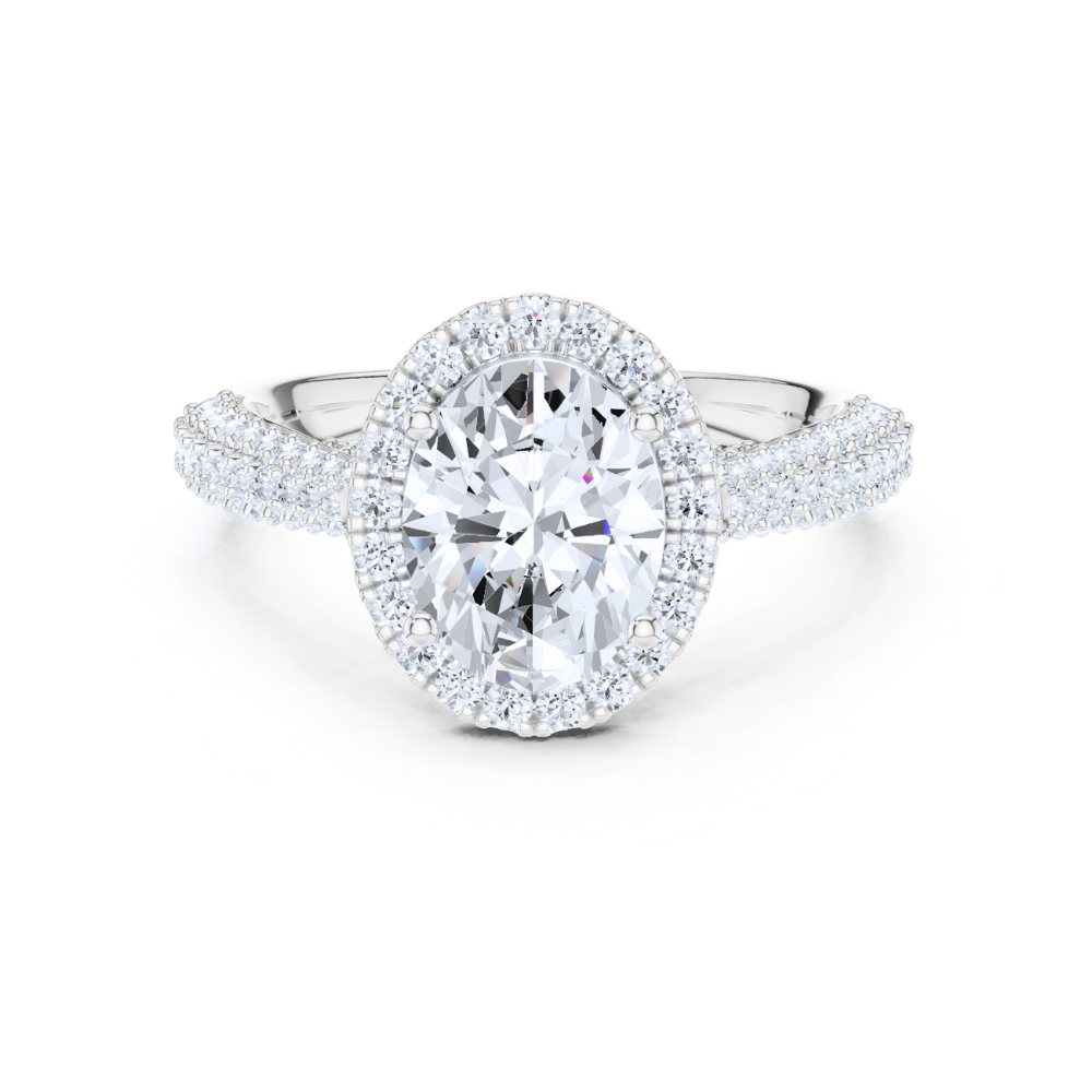 Oval Halo Splendor Diamond Ring