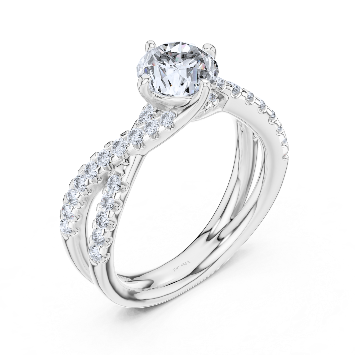 Twisted Infinity Diamond Ring