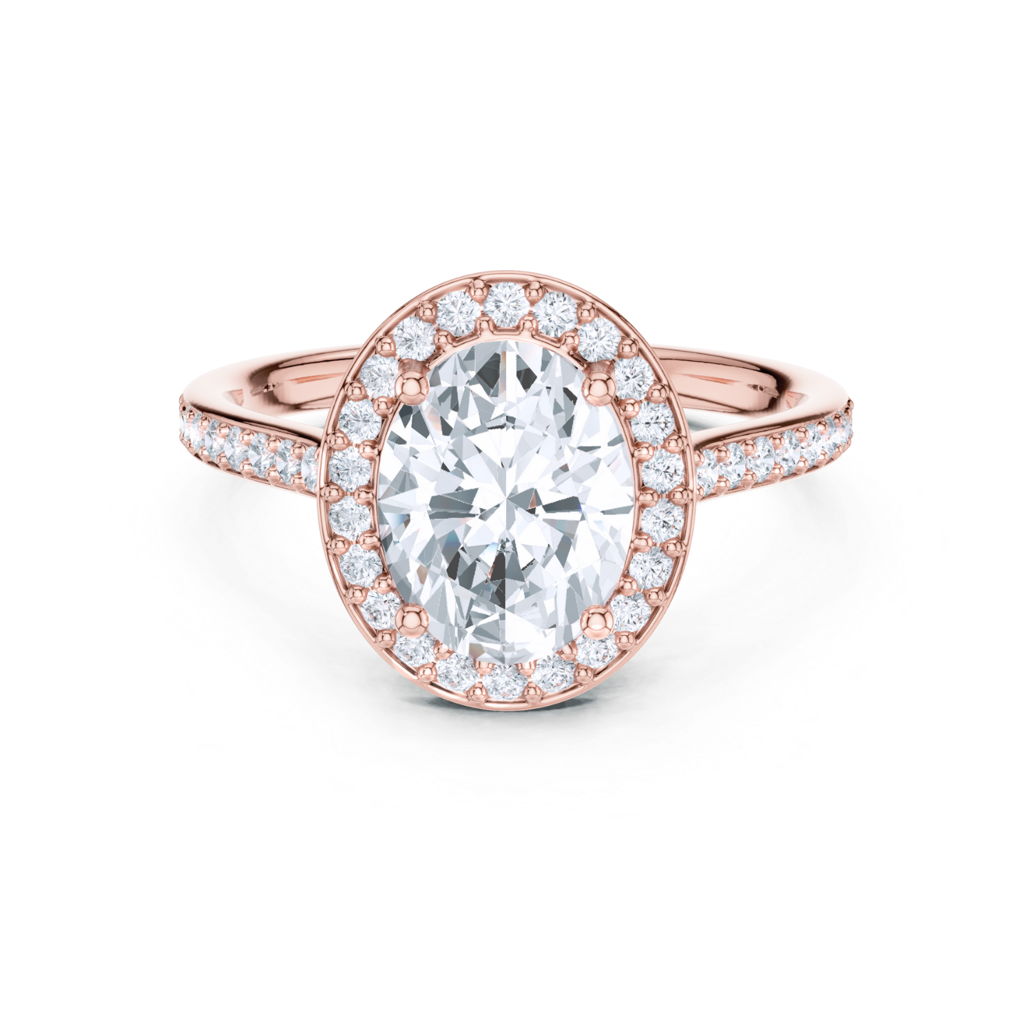 Oval Halo Diamond Ring