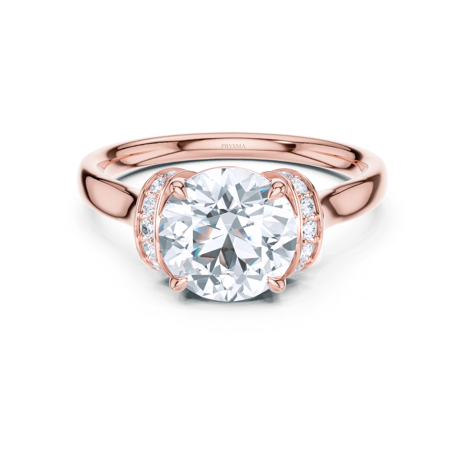 Twisted Pave Cathedral Ring