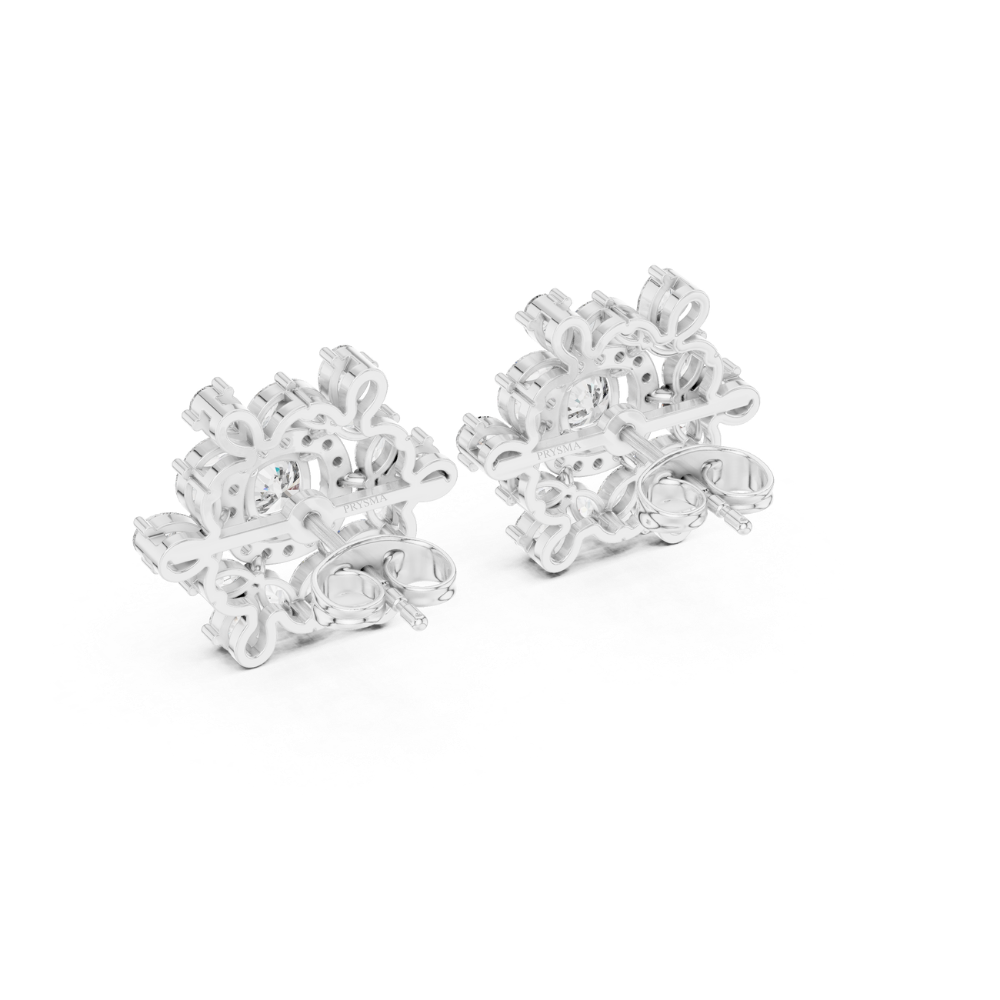 Radiant Bloom Diamond Studs