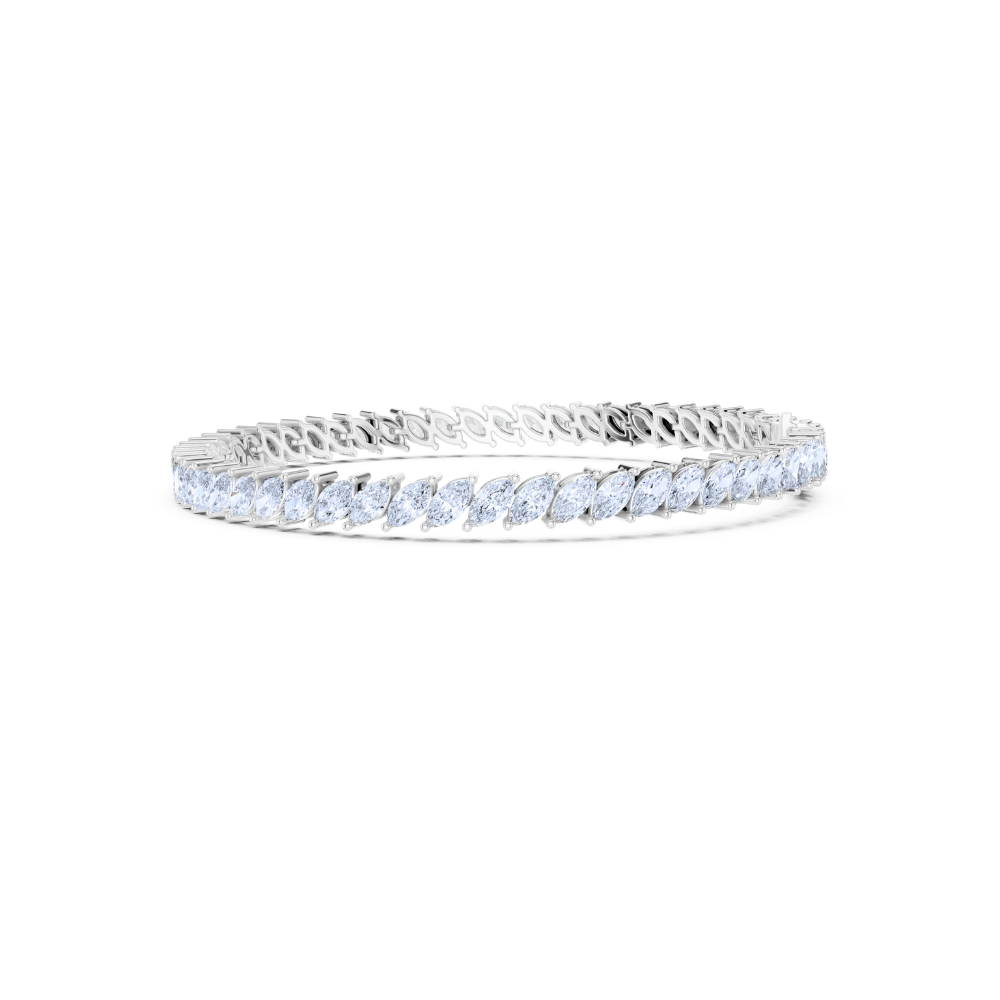 Elara Marquise-Cut Diamond Tennis Bracelet