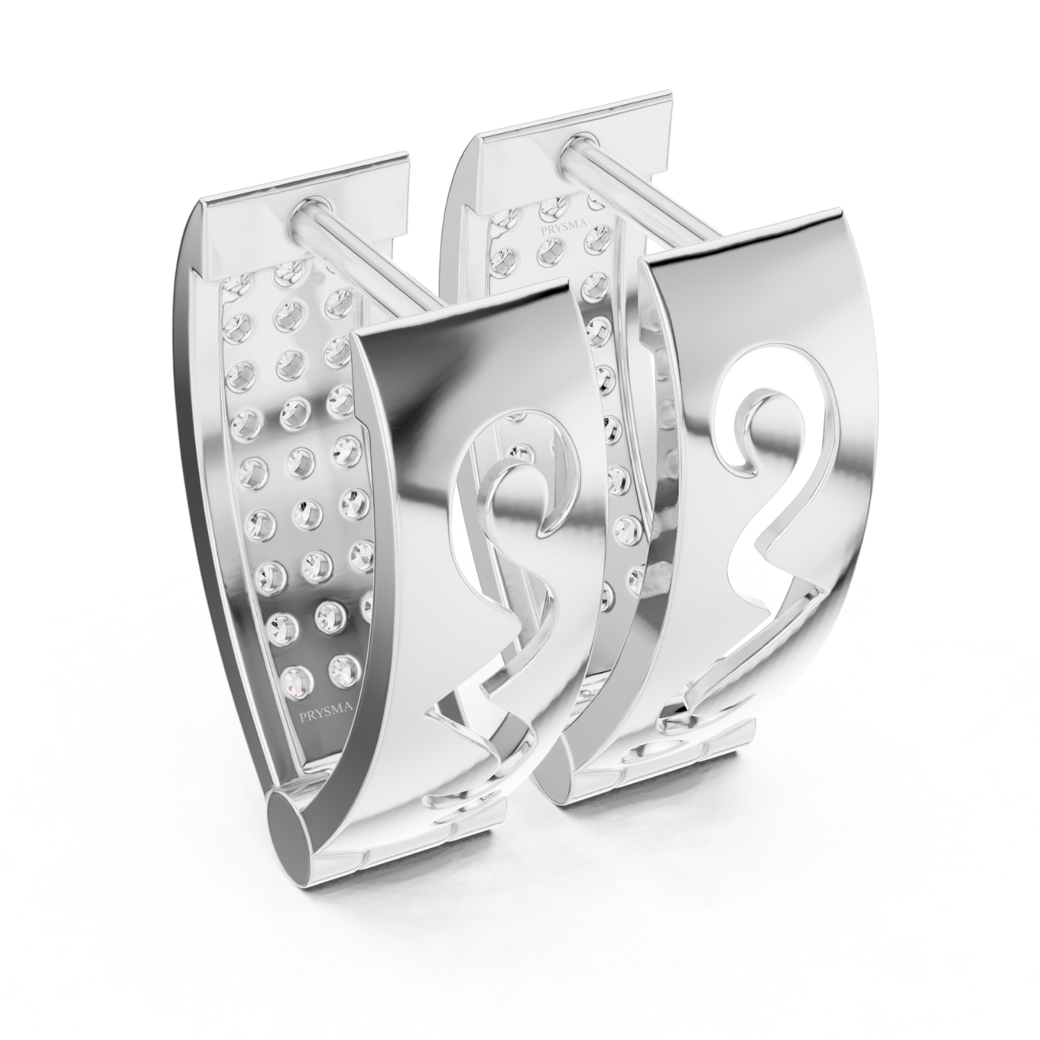 Classic Pave Diamond Hoop Earrings