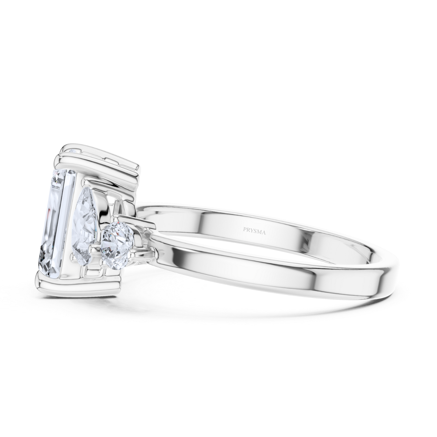 Golden Axis Emerald Diamond Ring