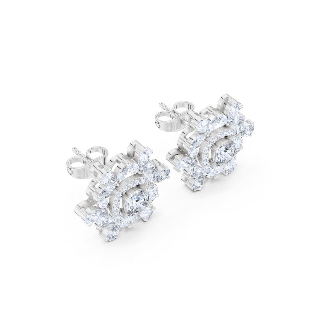 Radiant Bloom Diamond Studs