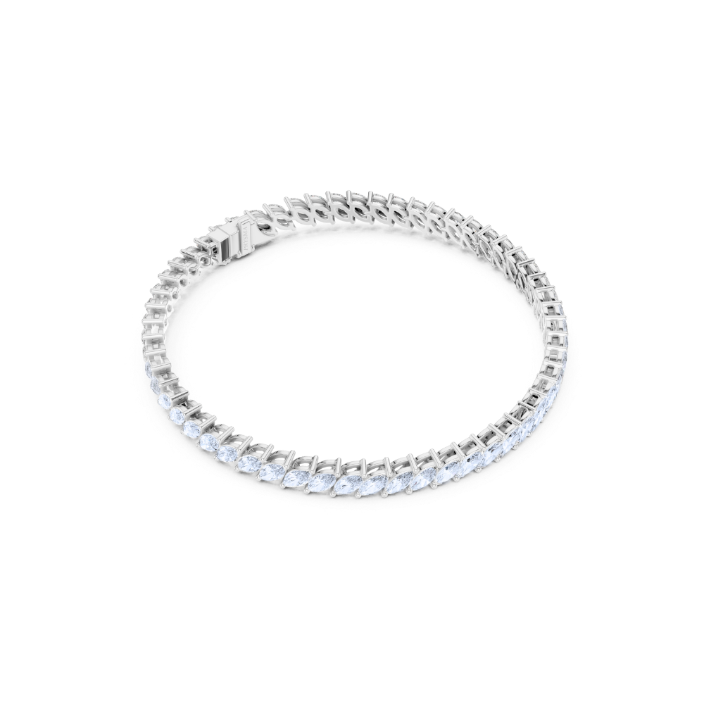 Elara Marquise-Cut Diamond Tennis Bracelet