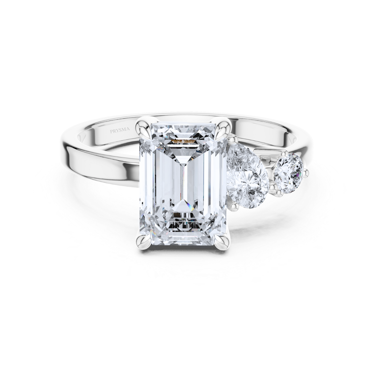 Golden Axis Emerald Diamond Ring