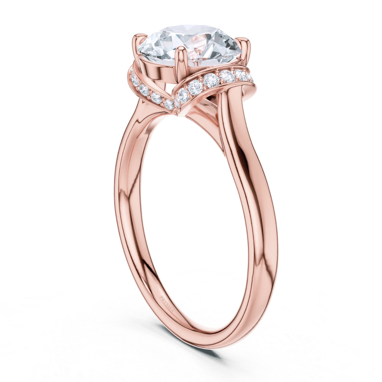 Twisted Pave Cathedral Ring