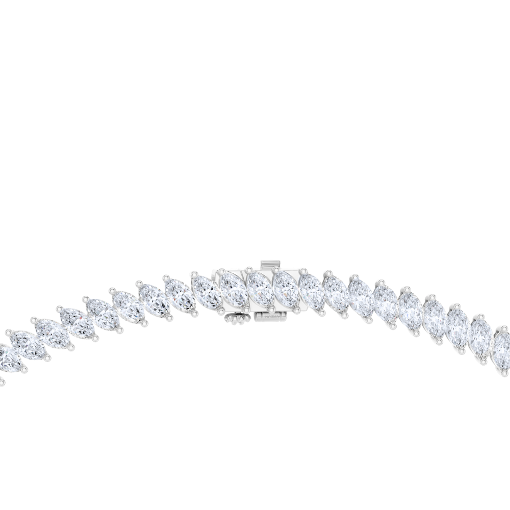 Virella Marquise Diamond Tennis Necklace
