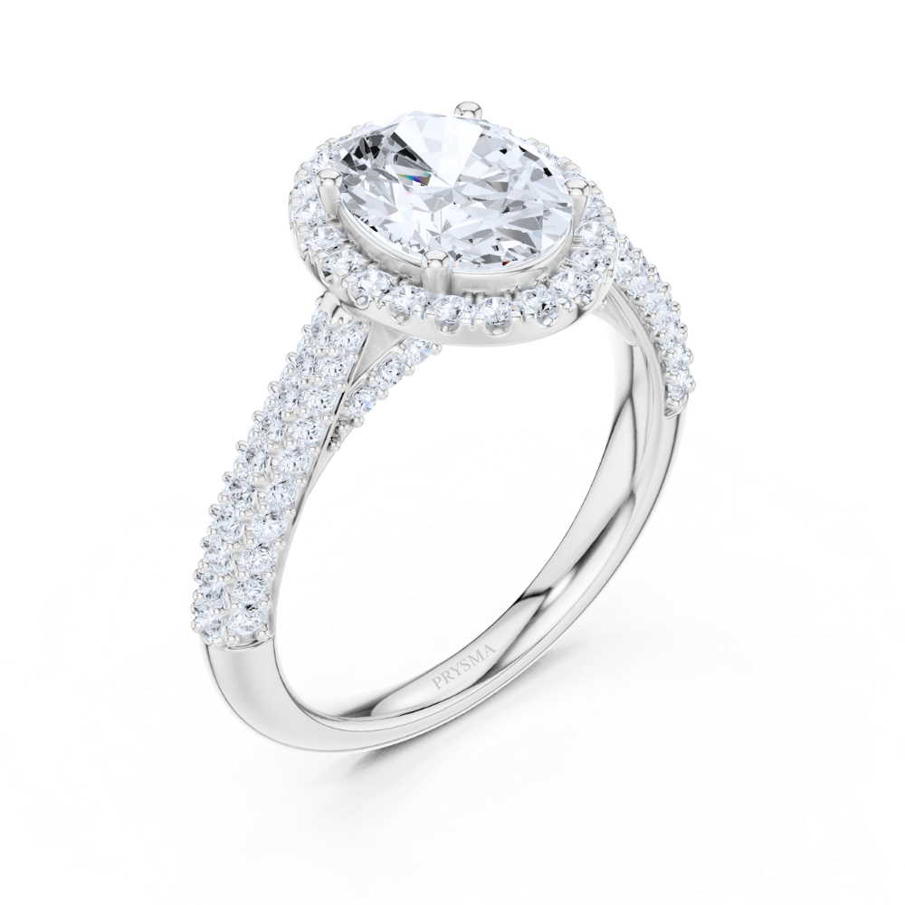 Oval Halo Splendor Diamond Ring