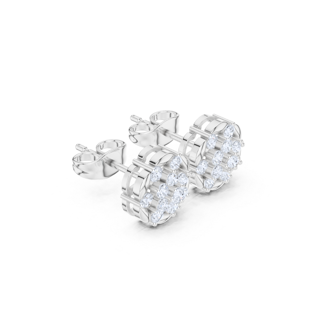 Aurora Petal Cluster Diamond Studs
