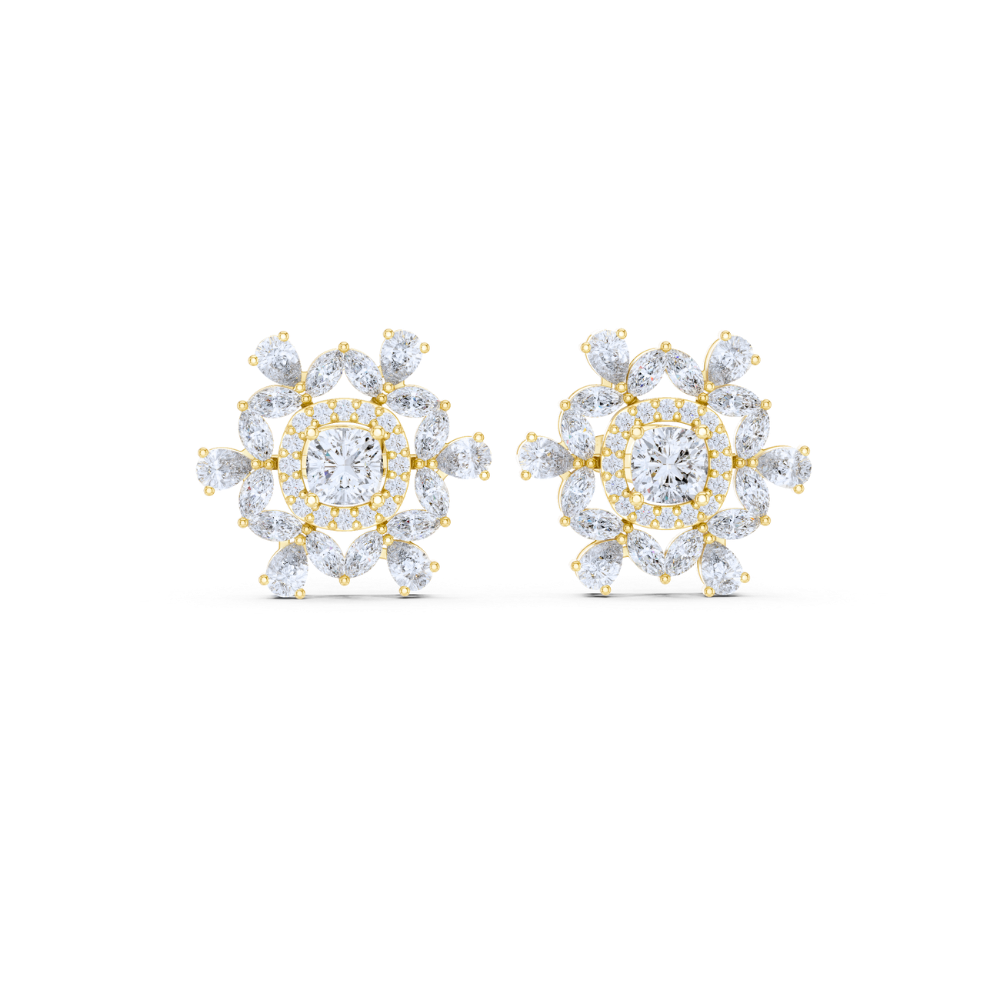 Radiant Bloom Diamond Studs