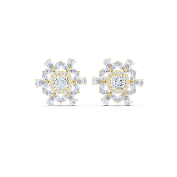 Radiant Bloom Diamond Studs