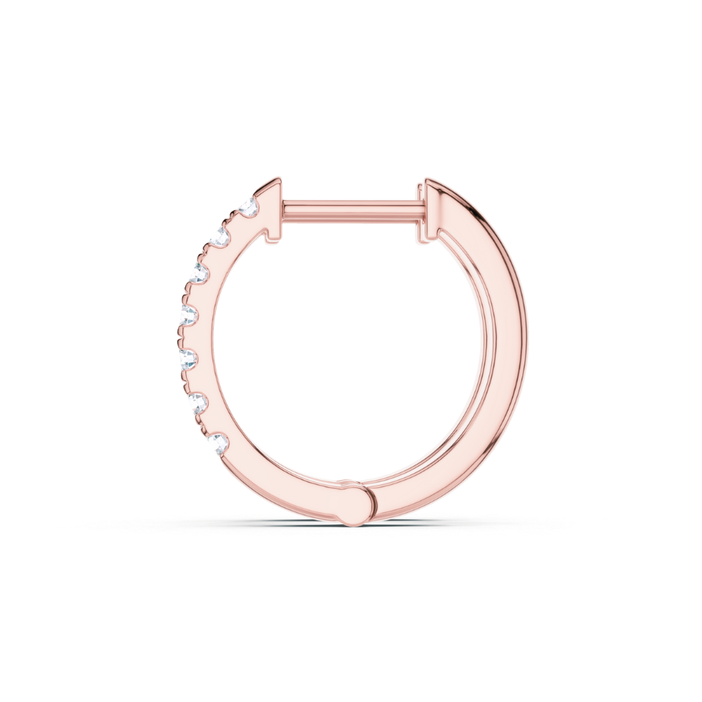 Radiant Line Diamond Hoop Earrings