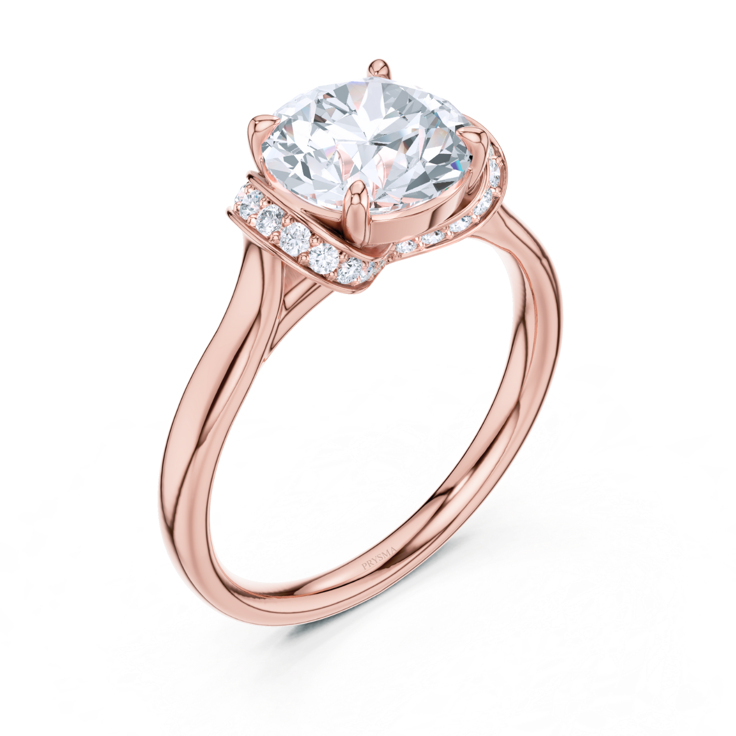Twisted Pave Cathedral Ring
