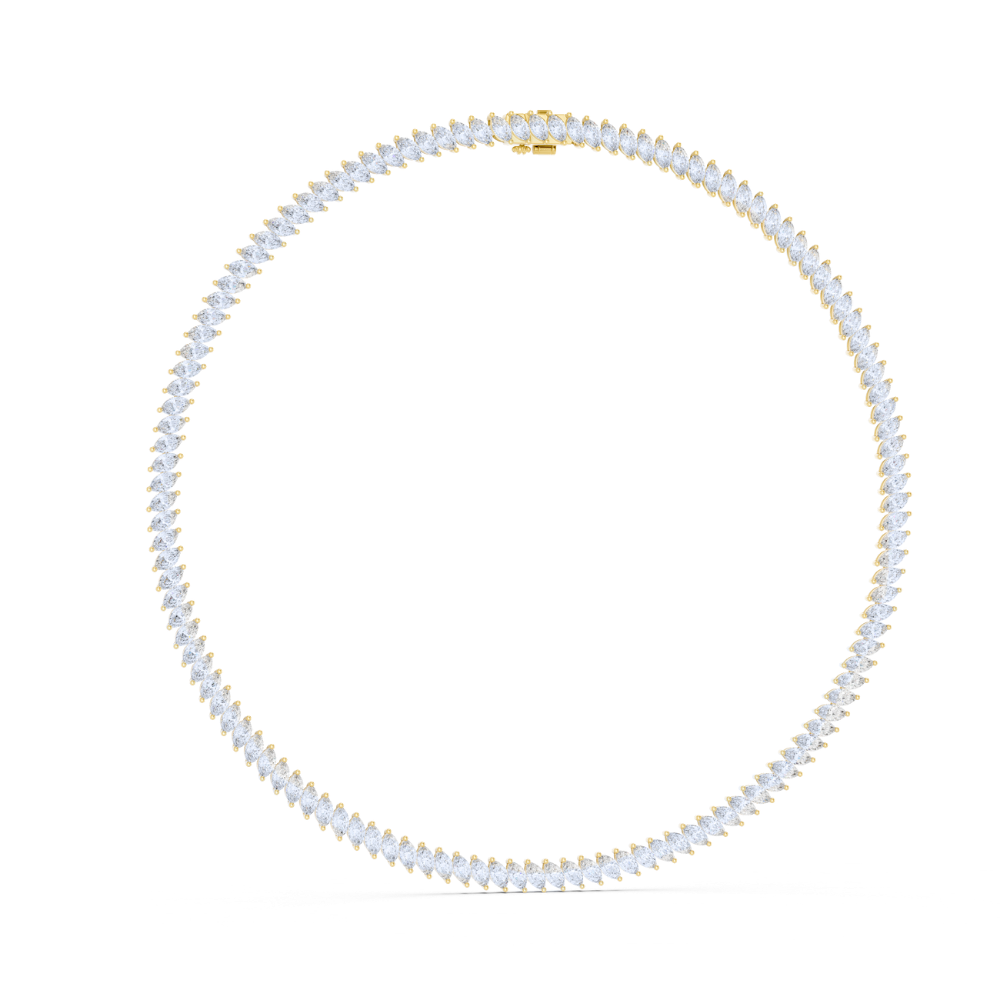 Virella Marquise Diamond Tennis Necklace