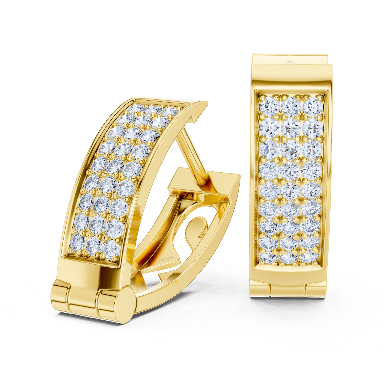 Classic Pave Diamond Hoop Earrings