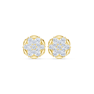 Aurora Petal Cluster Diamond Studs