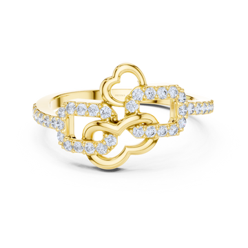 Twisted Elegance Diamond Ring