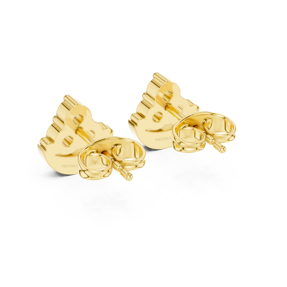 Celestial Trio Crescent Diamond Studs
