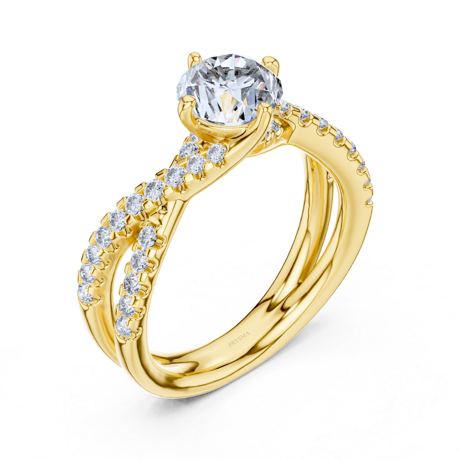 Twisted Infinity Diamond Ring
