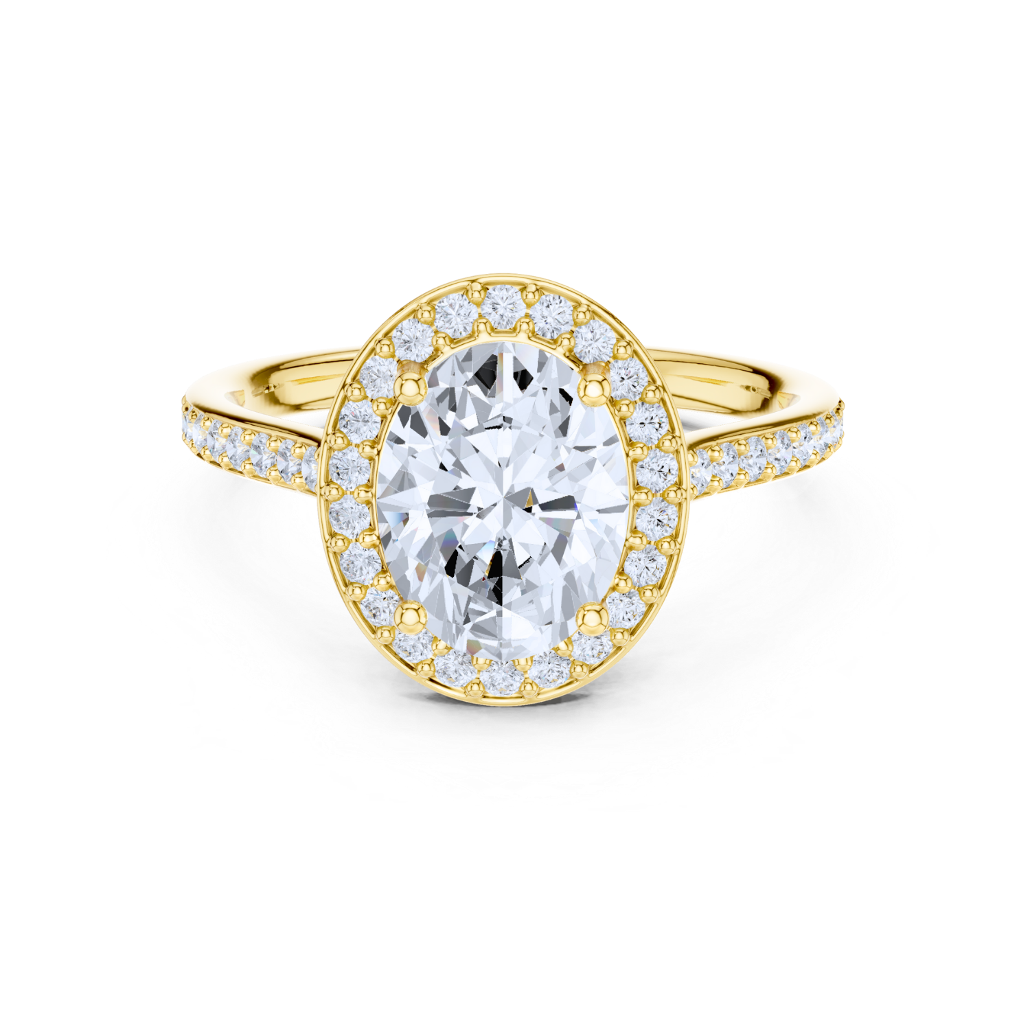 Oval Halo Diamond Ring