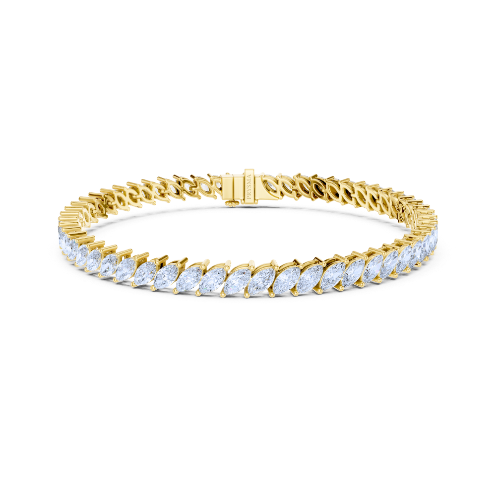 Elara Marquise-Cut Diamond Tennis Bracelet