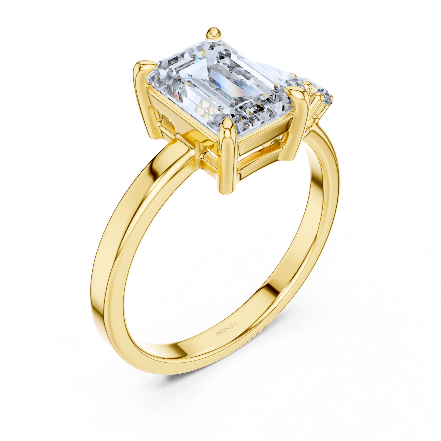 Golden Axis Emerald Diamond Ring