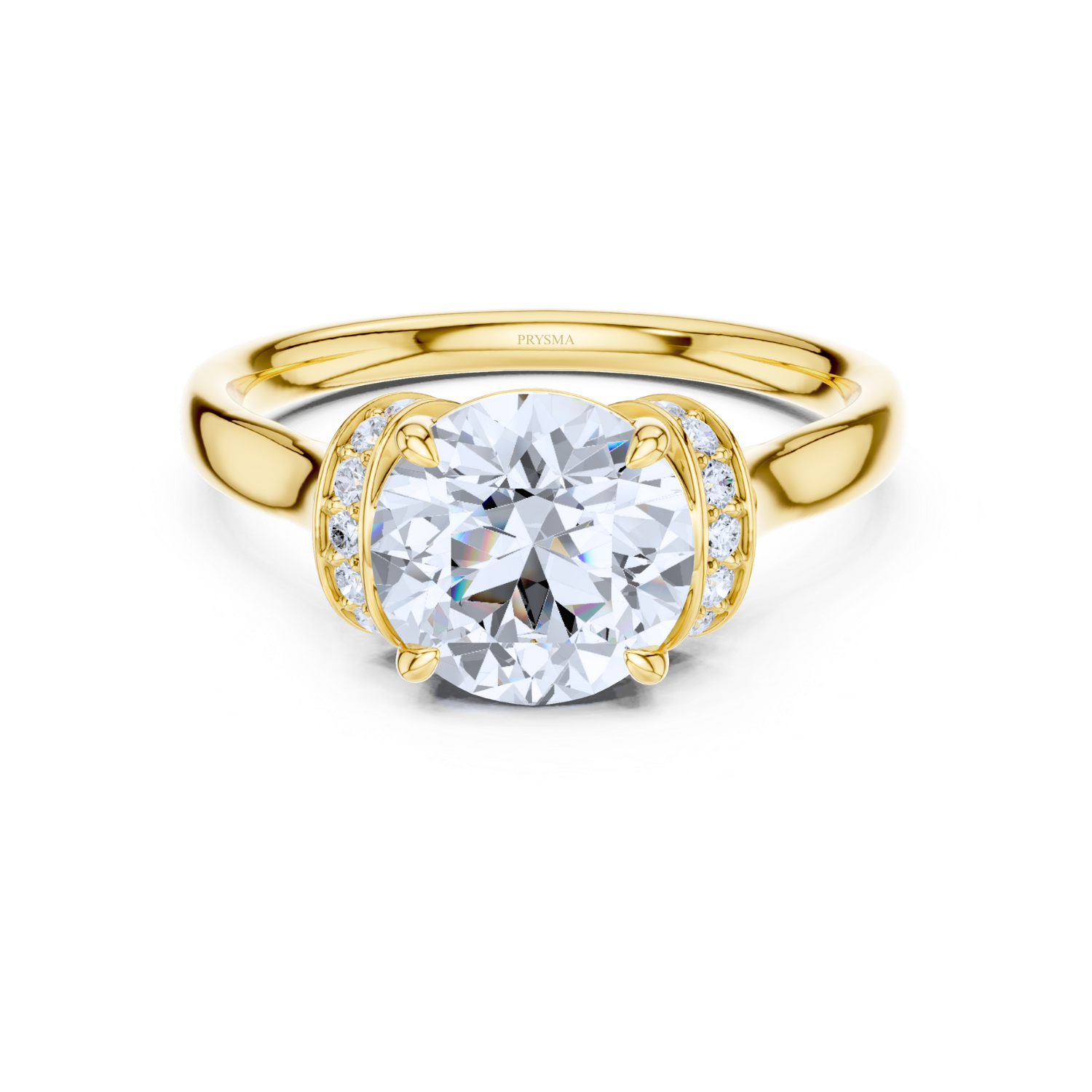 Twisted Pave Cathedral Ring