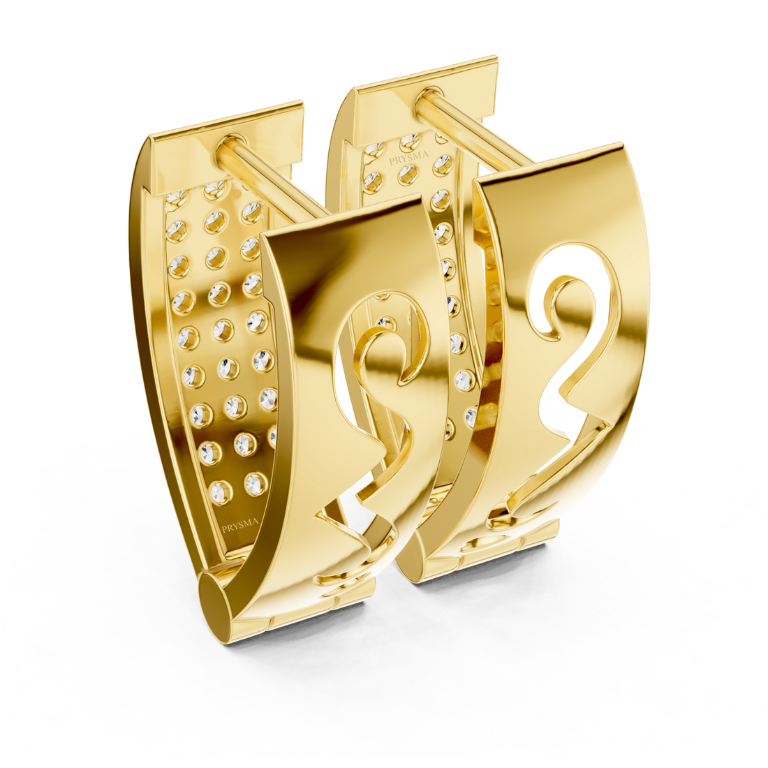 Classic Pave Diamond Hoop Earrings