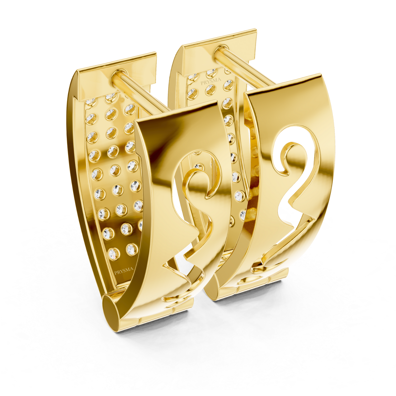 Classic Pave Diamond Hoop Earrings